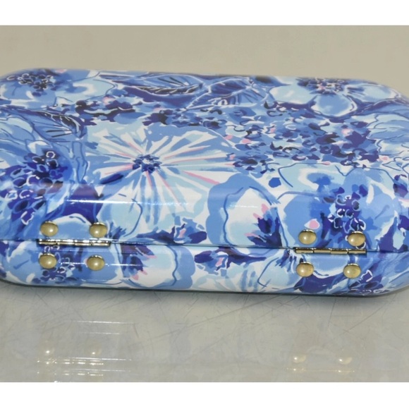 ORIGINAL Lilly Pulitzer,Blue Catch-N-Keep Jubilee Hard Shell Crossbody Clutch - Picture 4 of 7